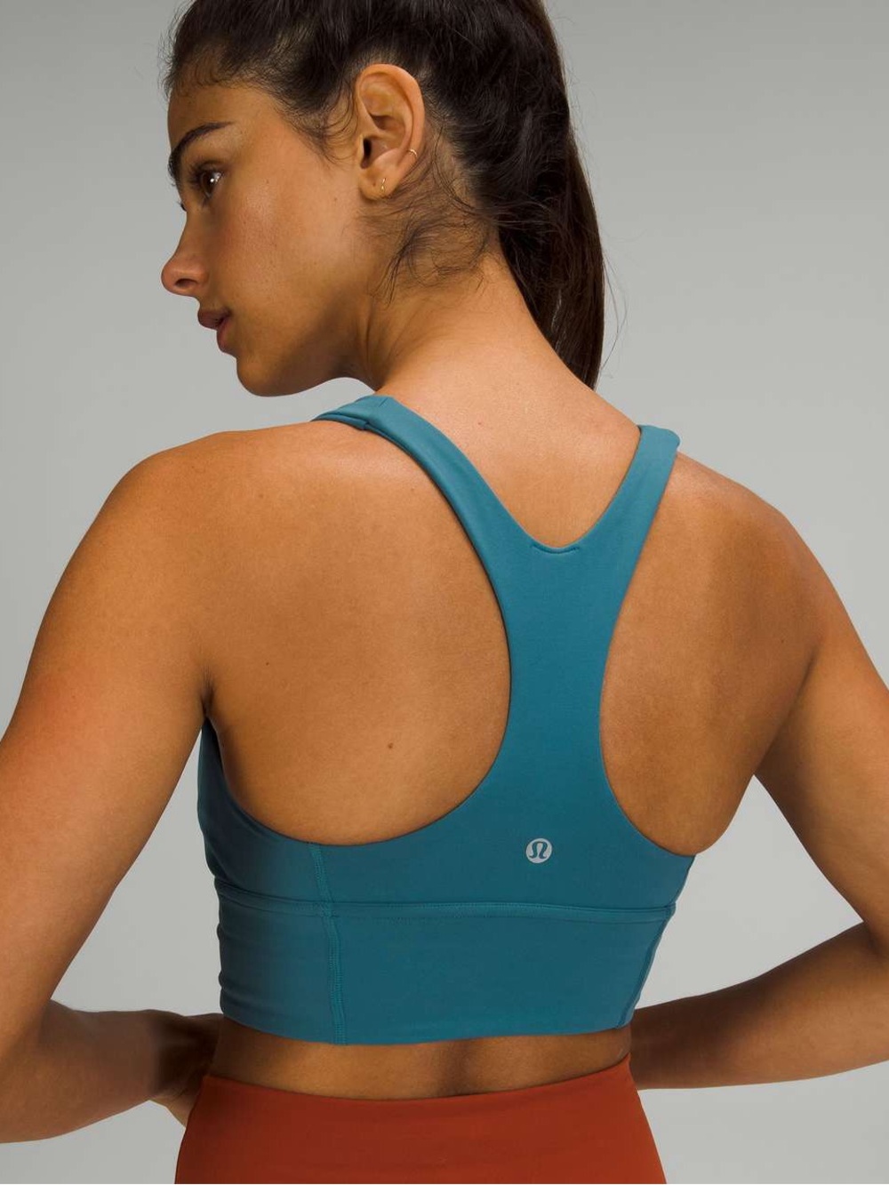 Lululemon Wunder Train Longline Bra Medium Support, C/D Cup Capture Blue